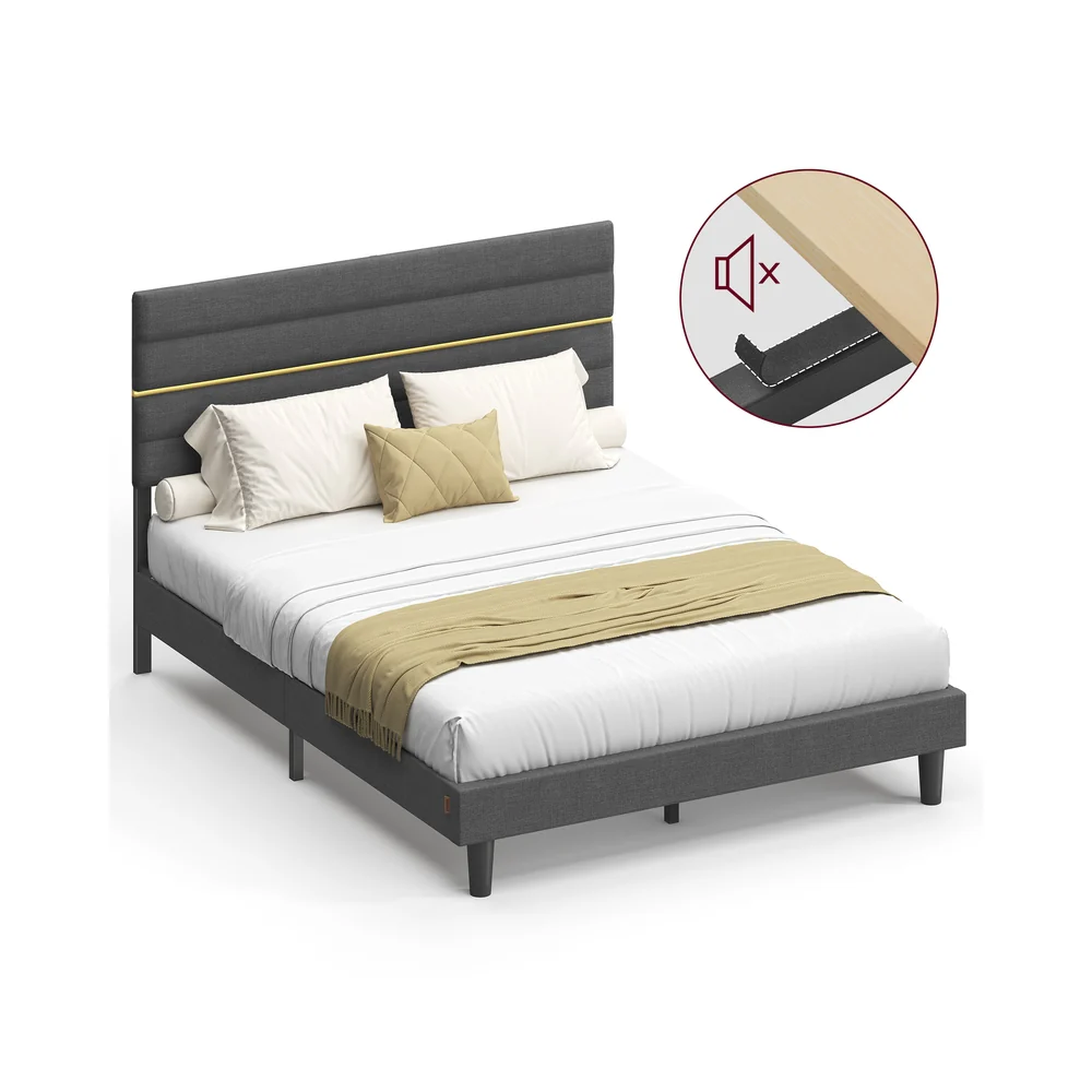 Bed frame with adjustable upholstered headboard - Image 4