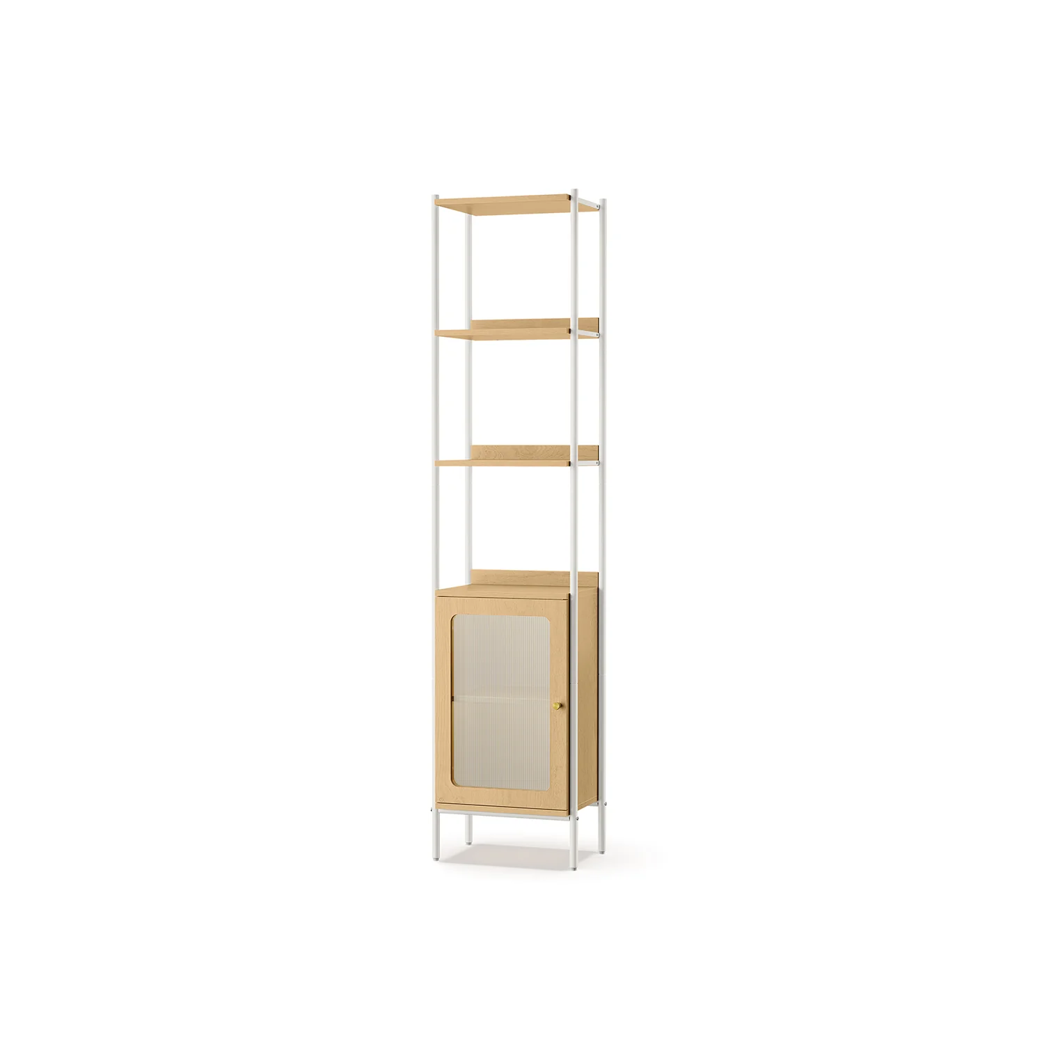 Bookcase with Rattan-Like Door Ebony - Image 4