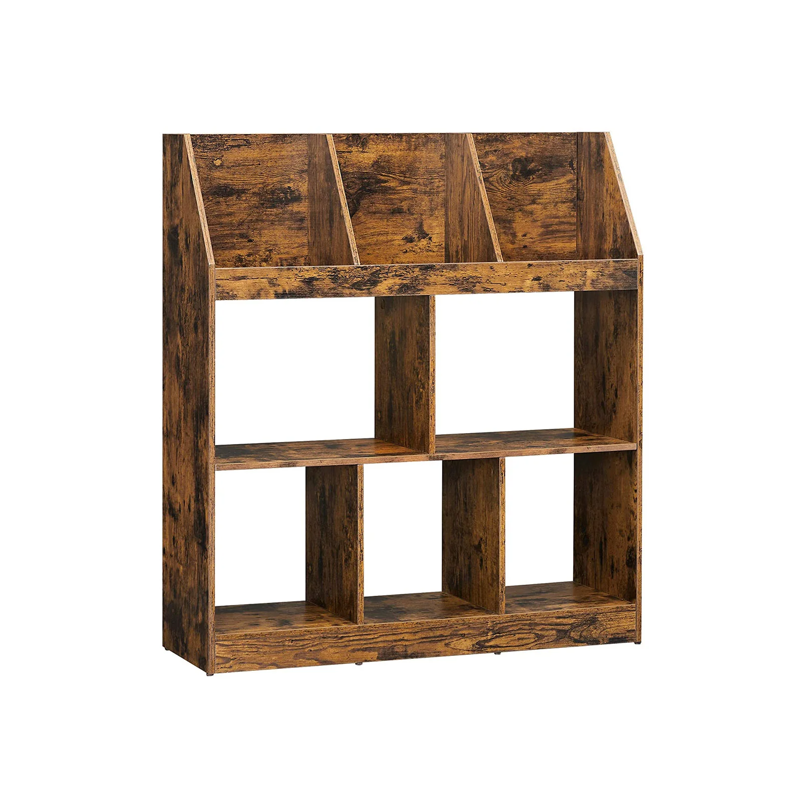 Brown Free Standing Multifunctional Wooden Storage Bookcase