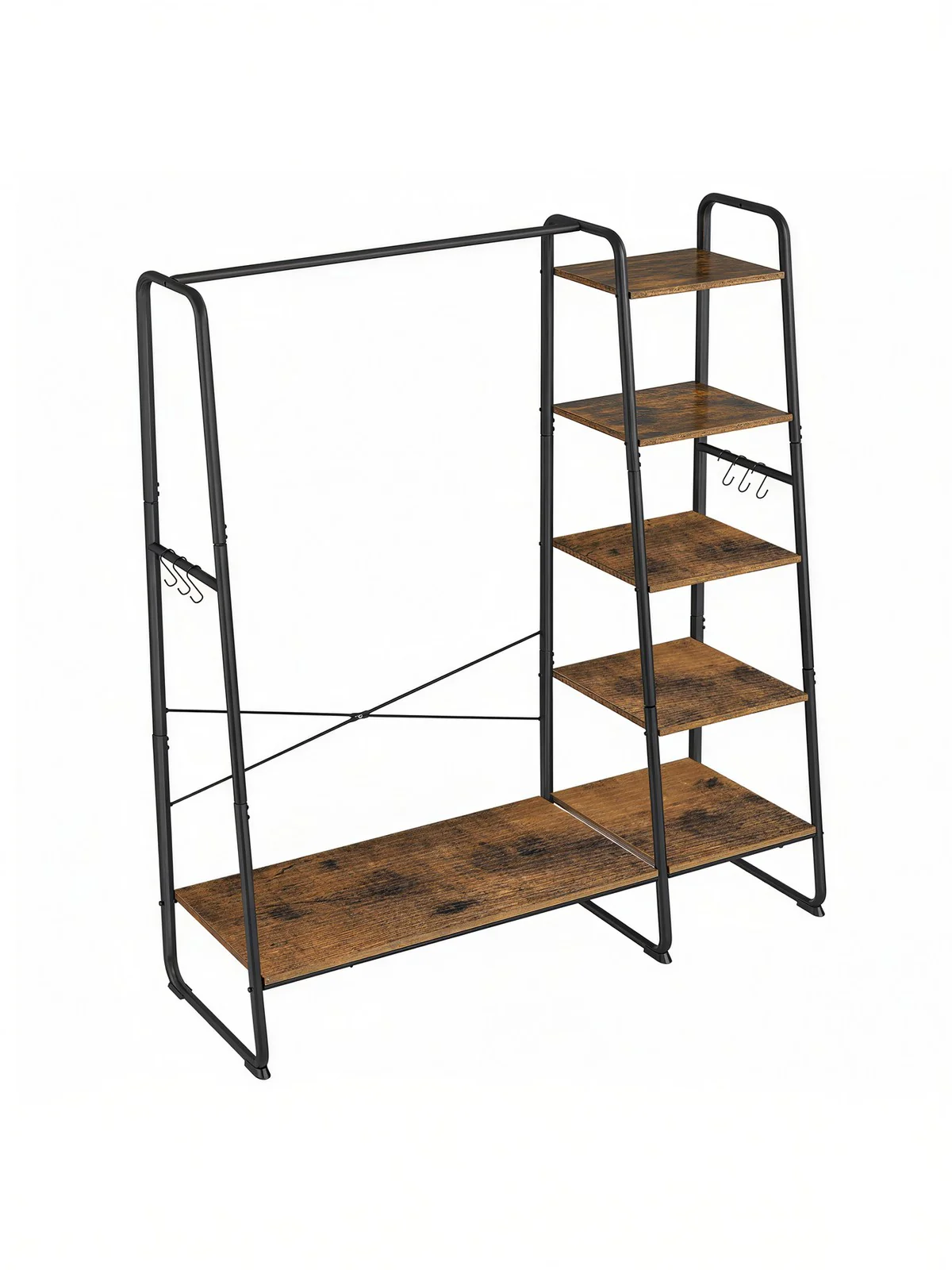 Clothes Rail with Storage Shelves