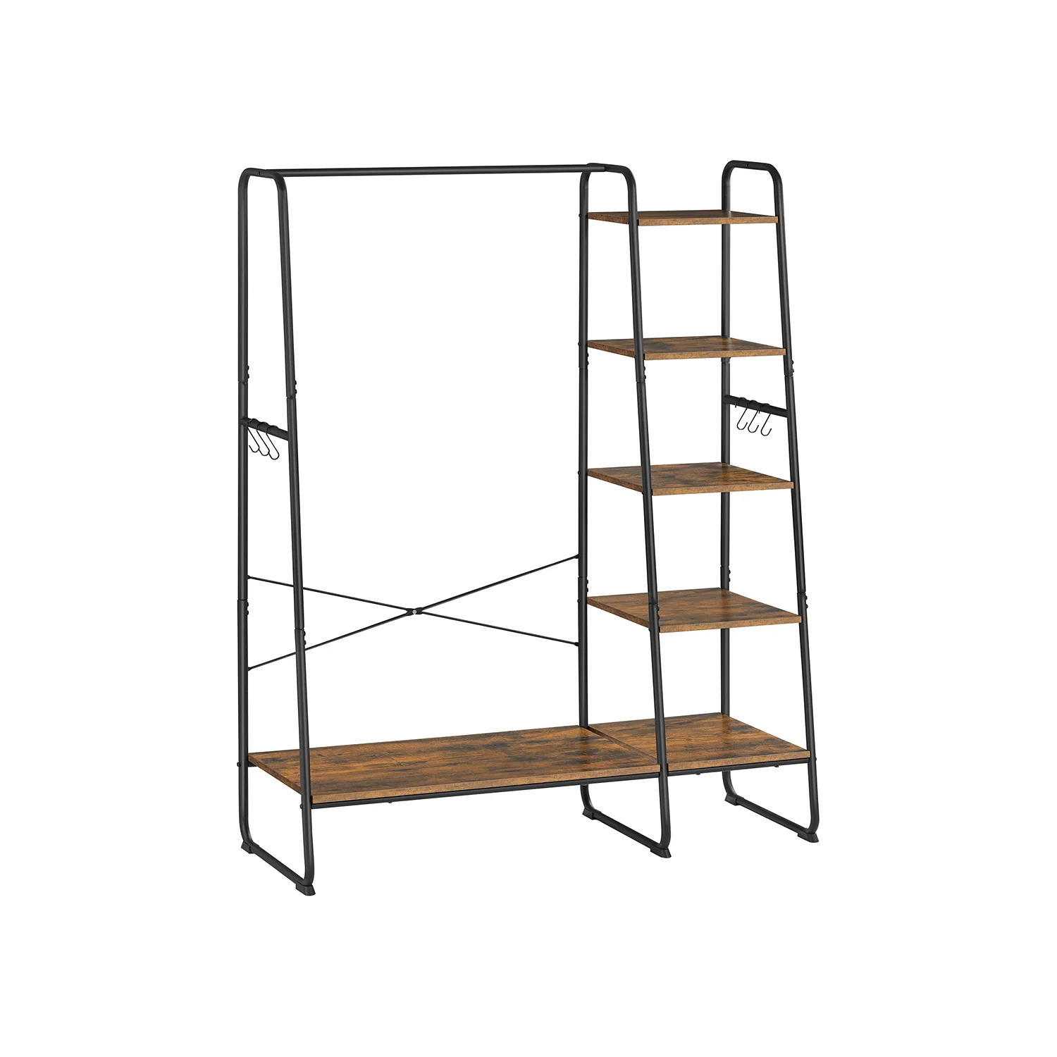 Clothes Rail with Storage Shelves
