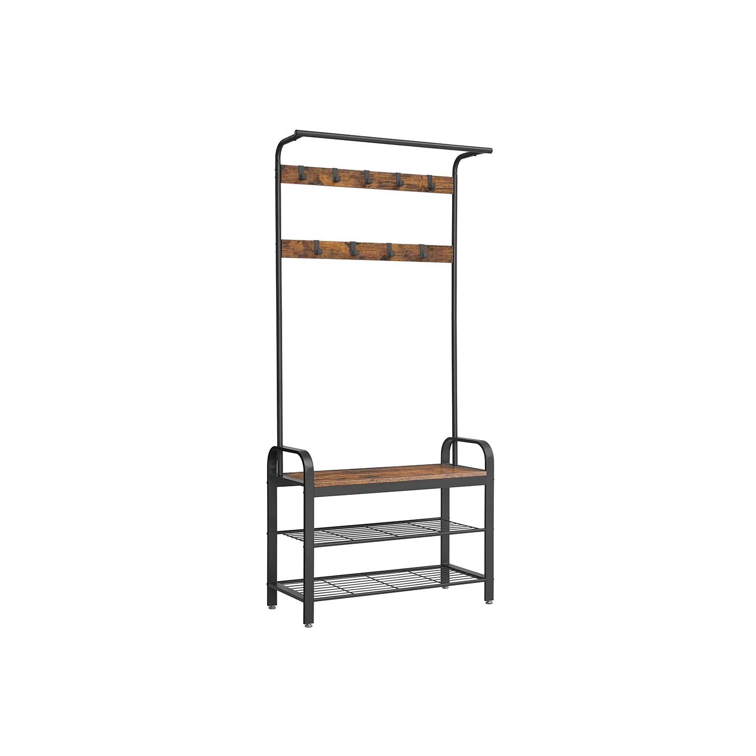Coat Rack Stand Brown and Black - Image 4