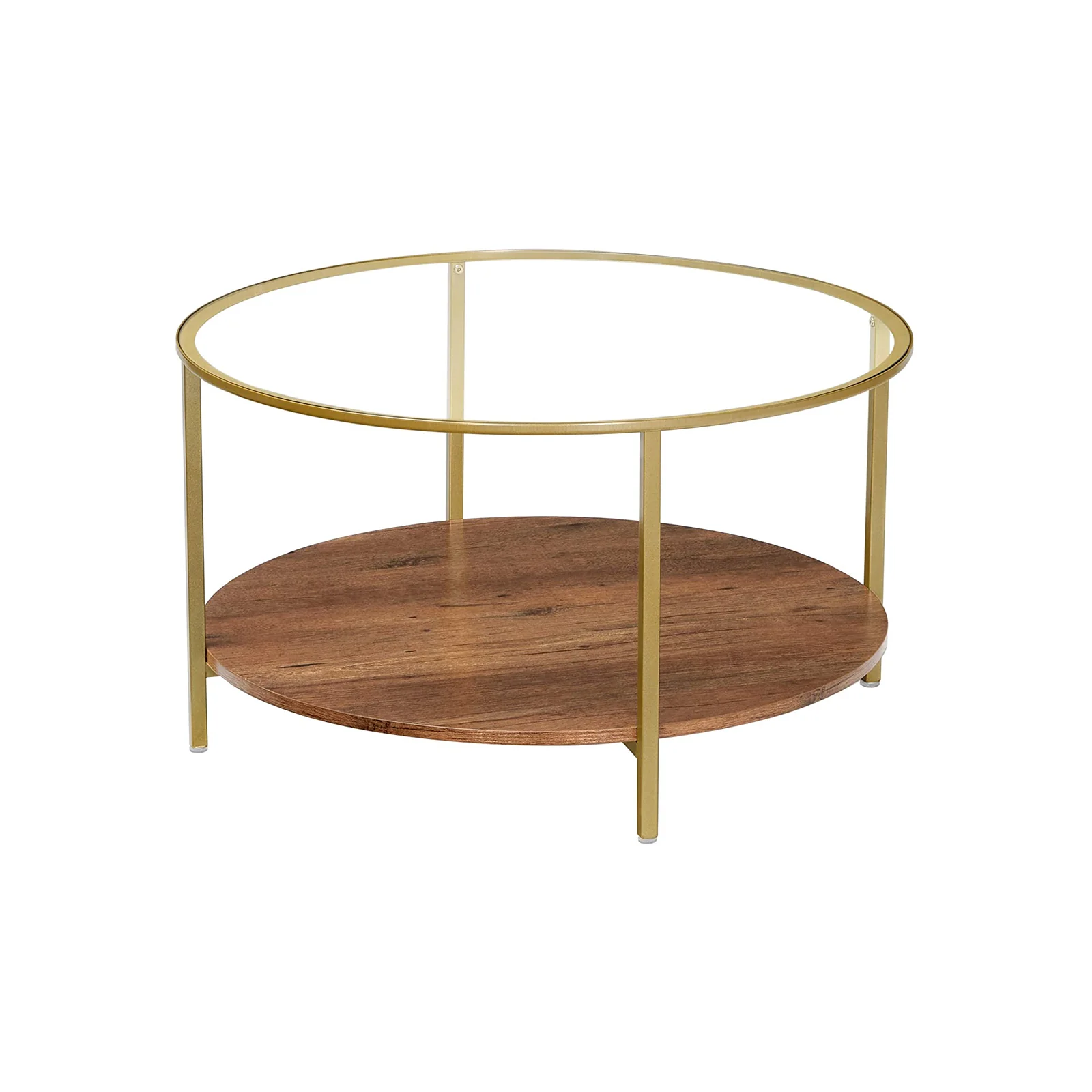 Coffee Table Hazelnut Brown and Golden