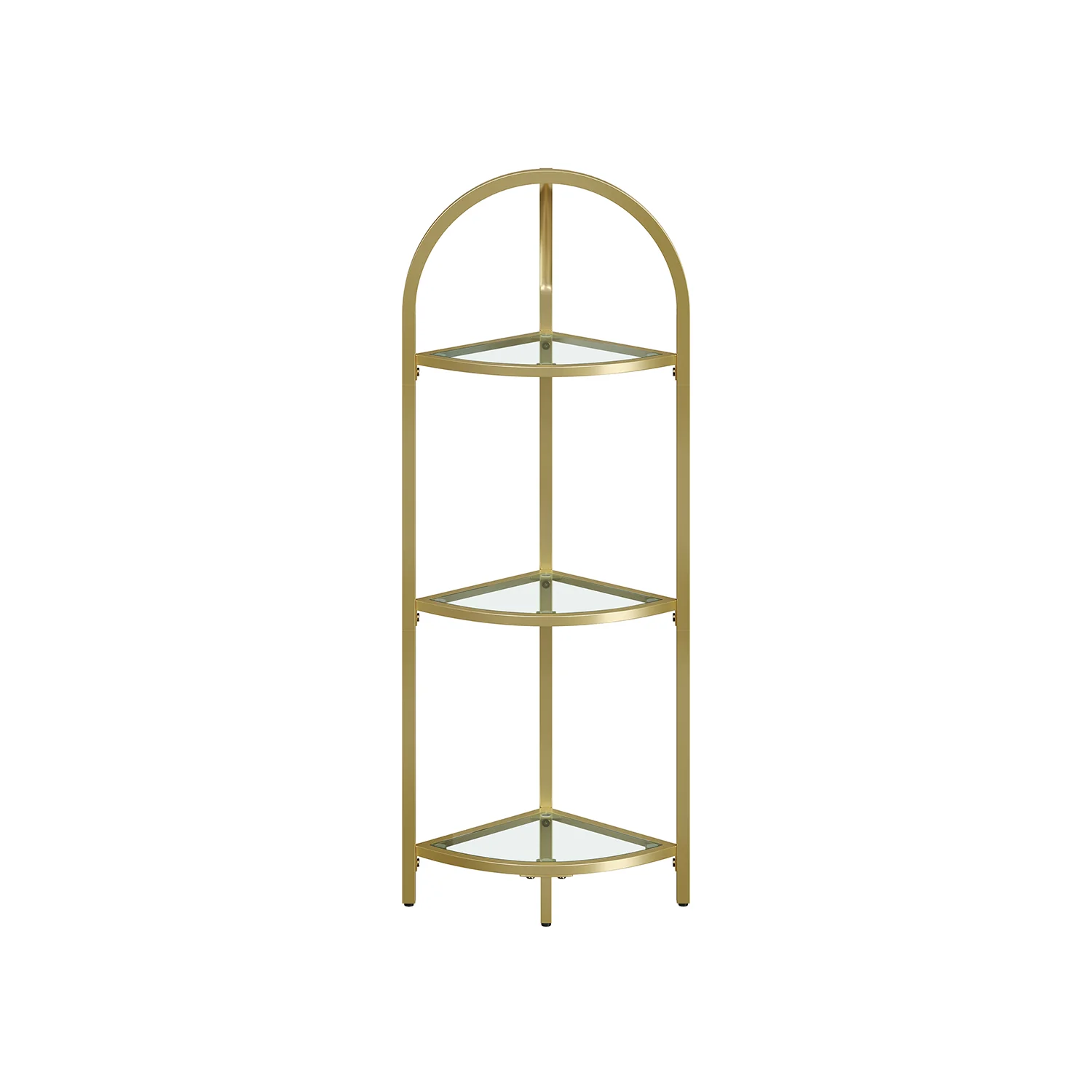 3-Tier Small Glass Corner Shelf Stand