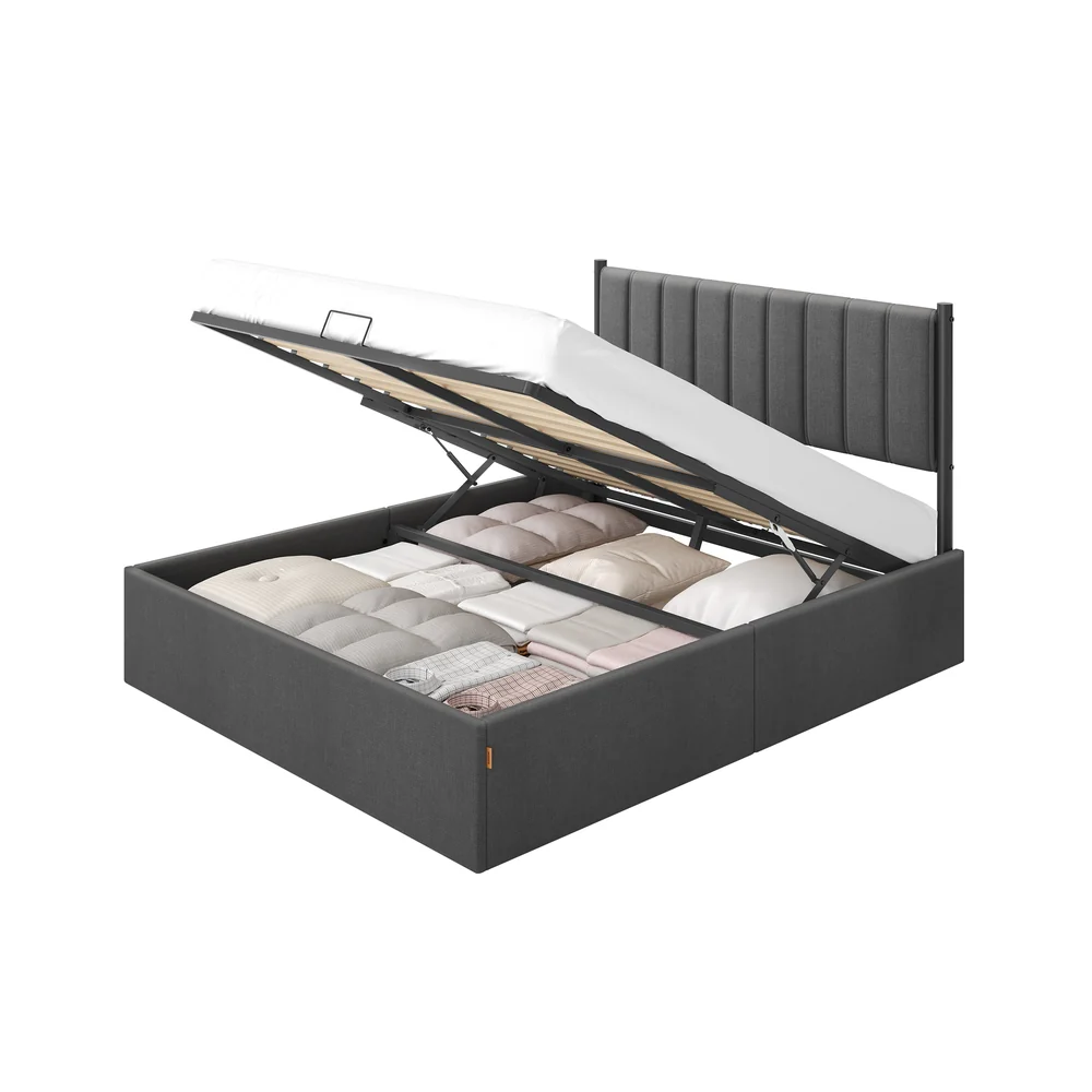 Double bed frame with lift up storage and easy assembly - Image 4