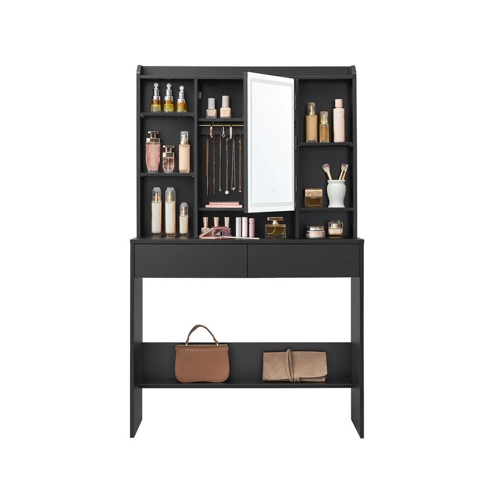 Dressing Table with LED Lights and Adjustable Shelves - Image 2