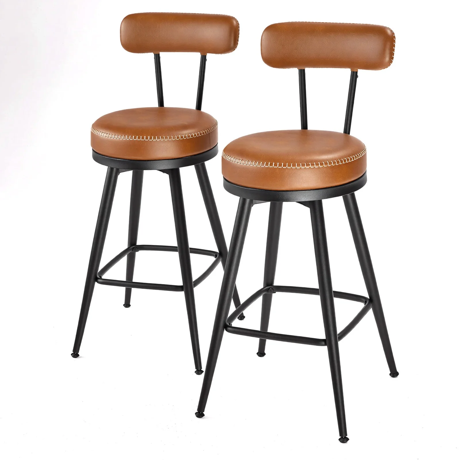 EKHO Collection - 360° Swivel Bar Stools Set of 2 - Image 2