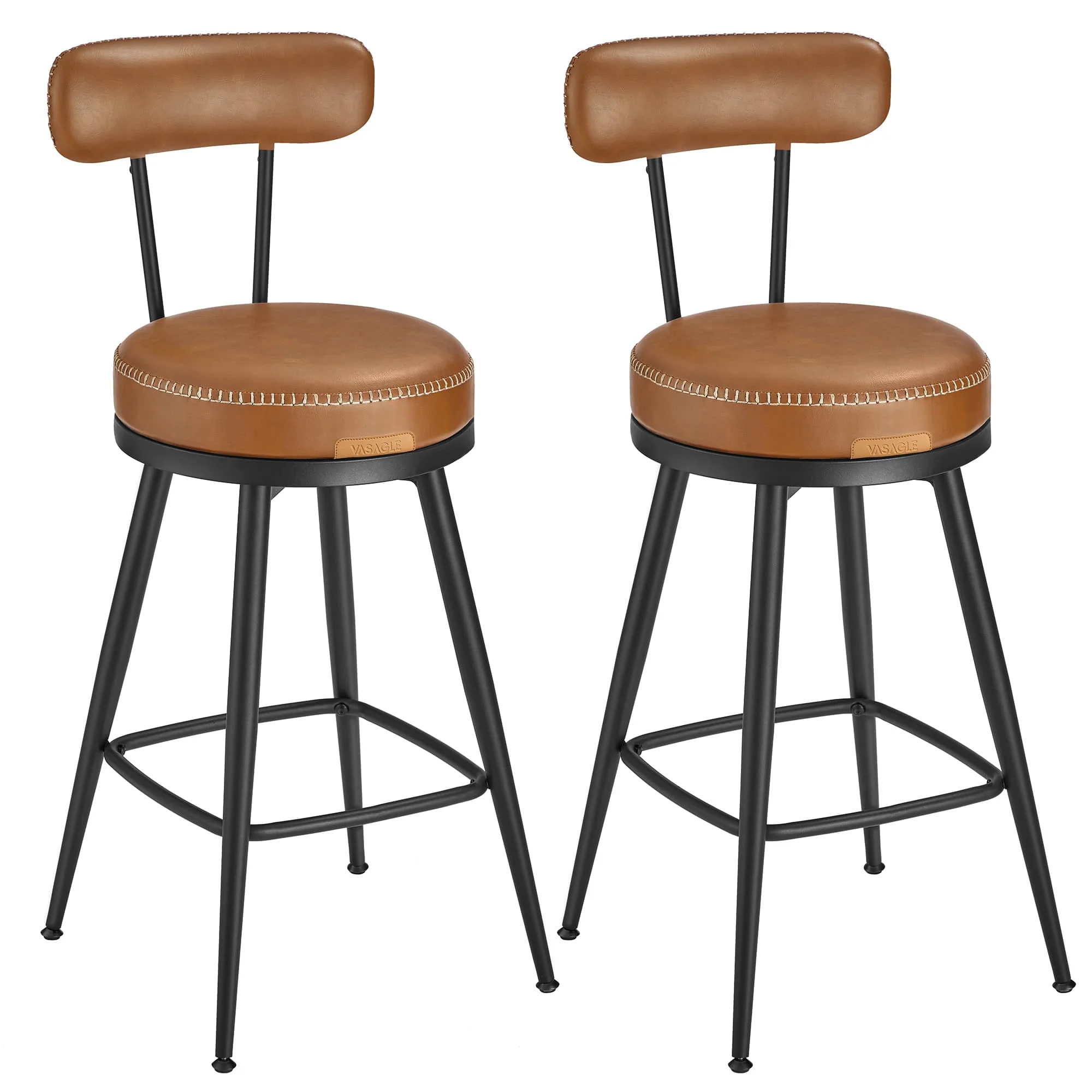 EKHO Collection - 360° Swivel Bar Stools Set of 2 - Image 2