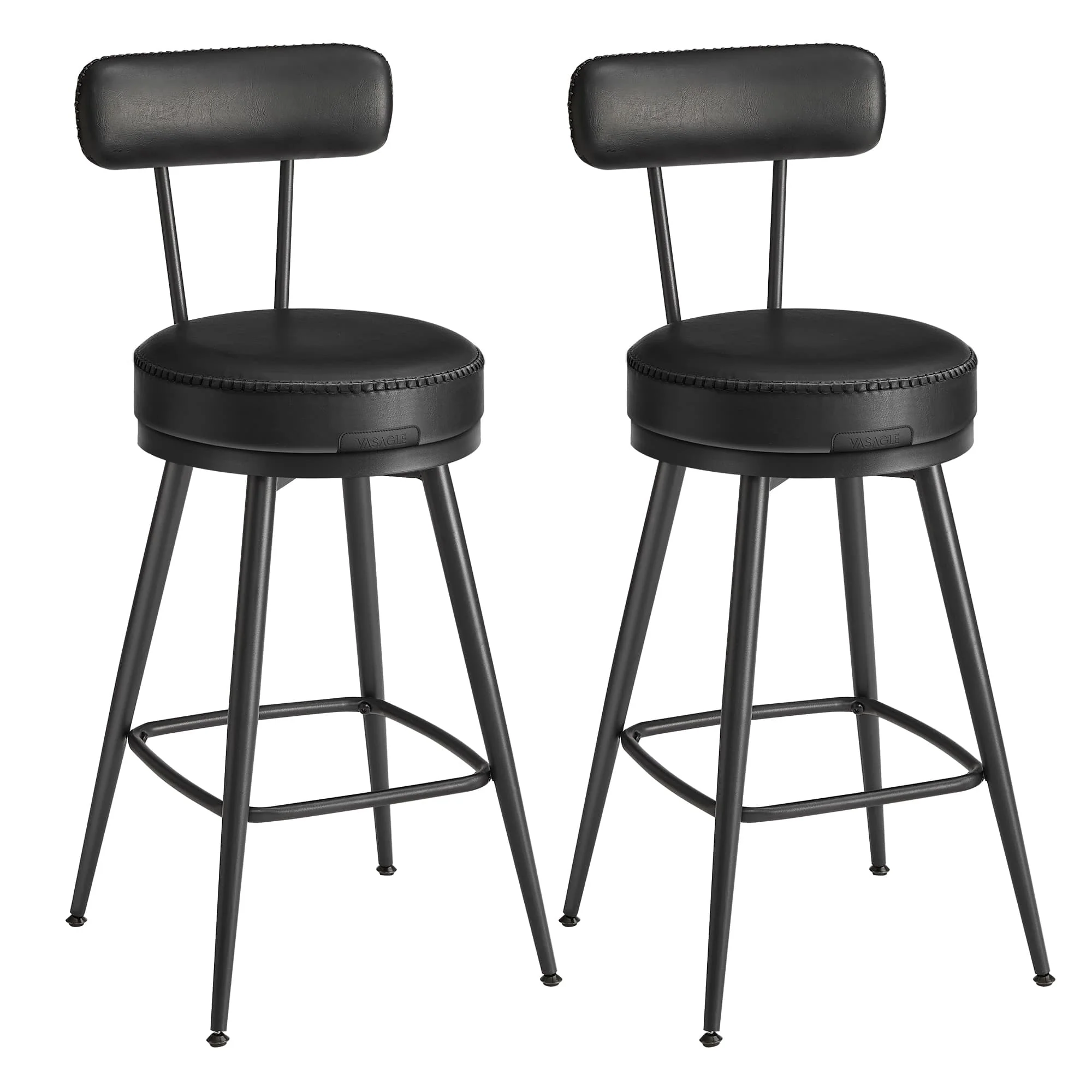 EKHO Collection - 360° Swivel Bar Stools Set of 2 - Image 3