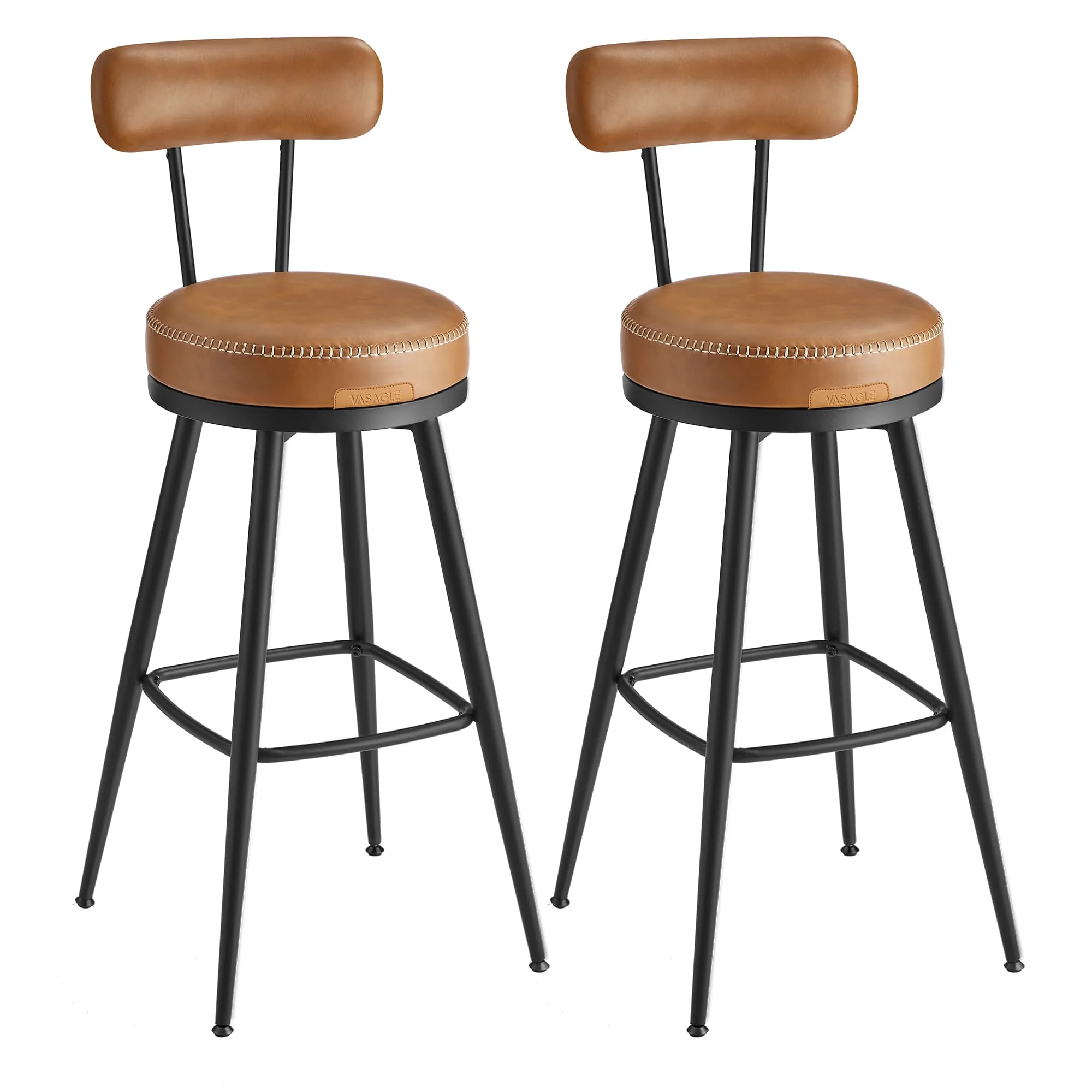EKHO Collection - 360° Swivel Bar Stools Set of 2 - Image 4