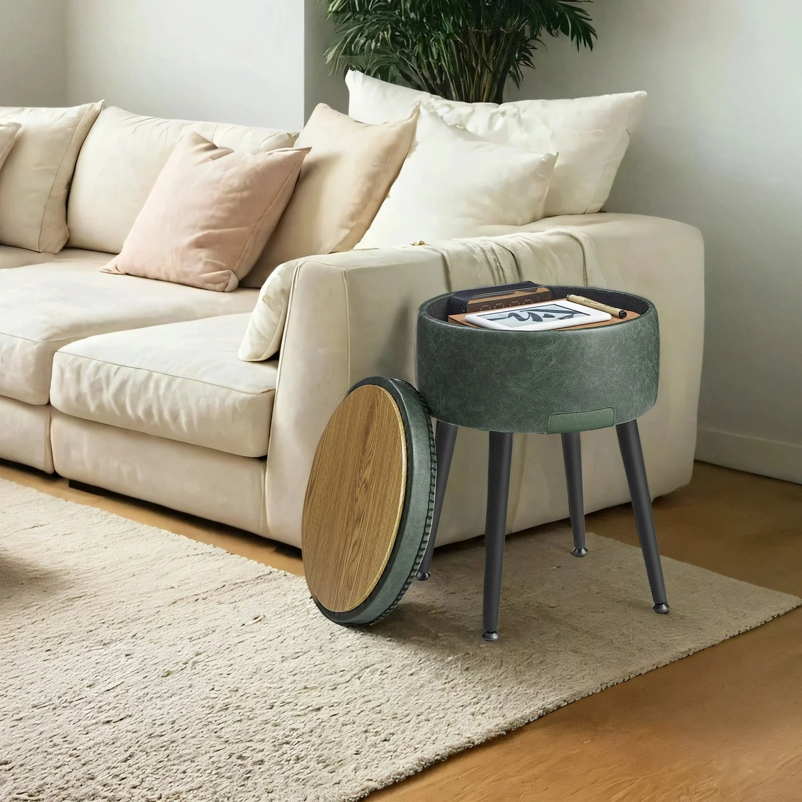 EKHO Collection-Storage Ottoman Bench Max. Load 150 kg - Image 3