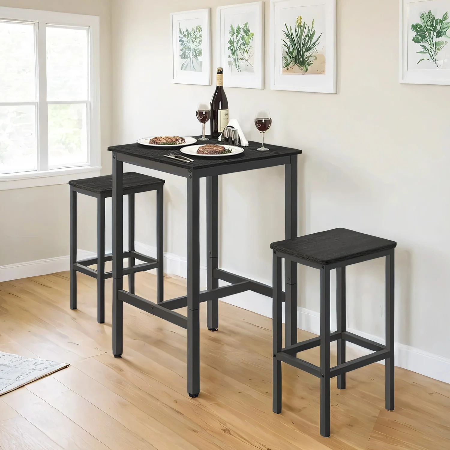 Bar Table, Tall Kitchen Table for Breakfast, Dining Room Table