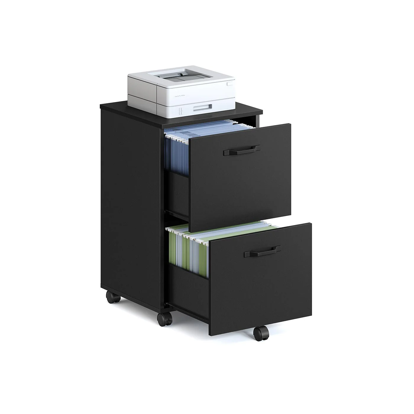 2-Drawer Filing Cabinet, Mobile File Cabinet for Home Office - Image 2