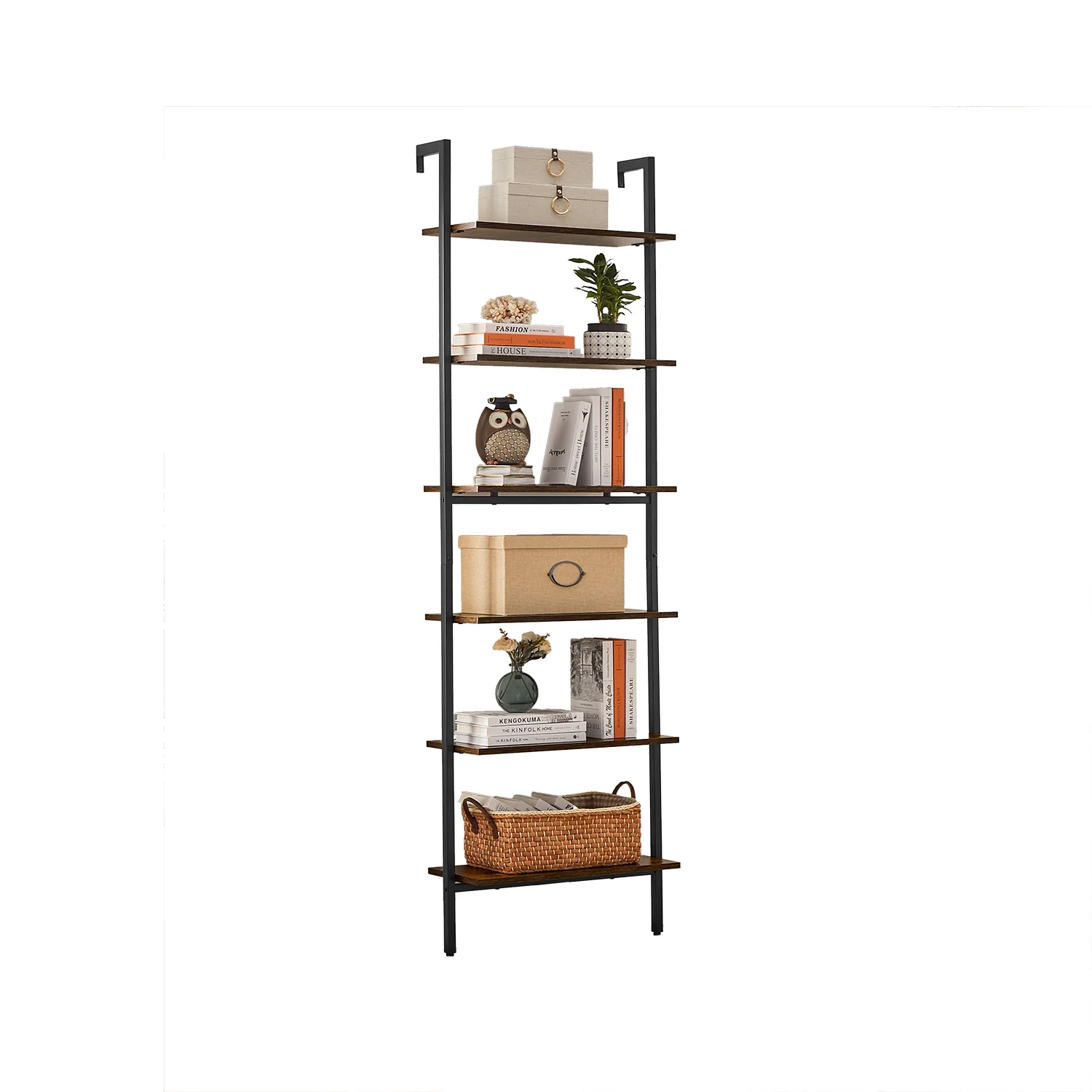 Industrial Wall-Mounted Ladder Storage Rack