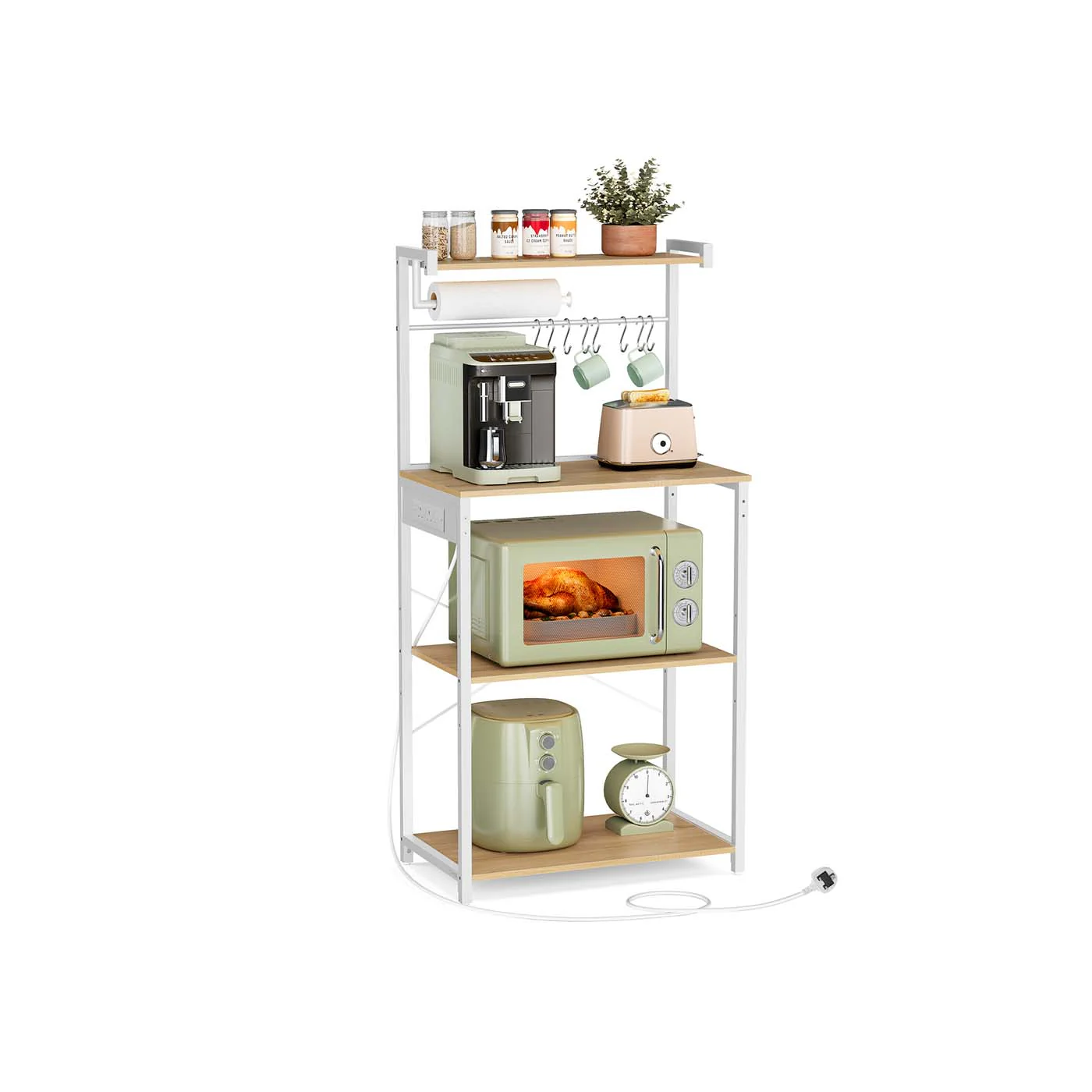 Kitchen Bakers Rack with Power Outlet - Image 2