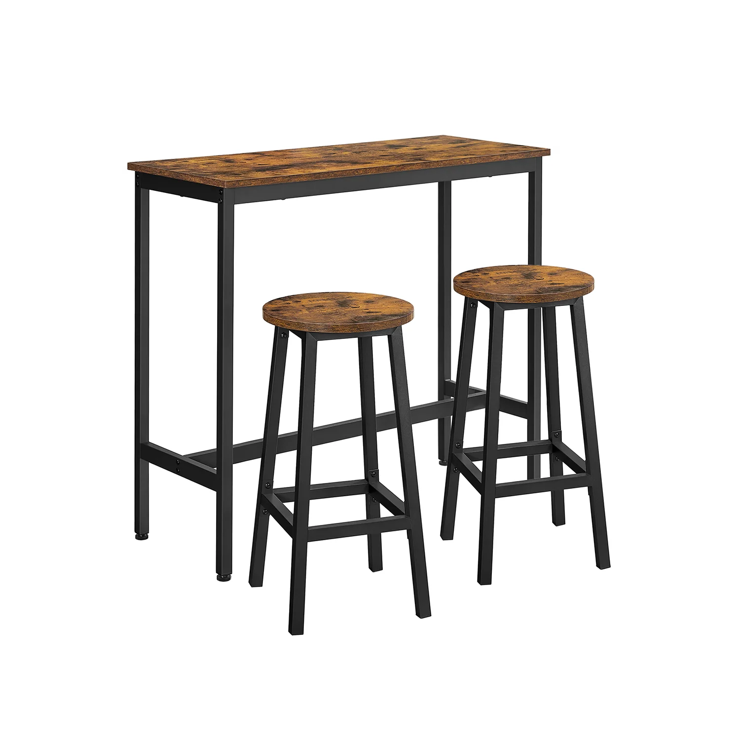 Kitchen Bar Table with Bar Stools Rustic