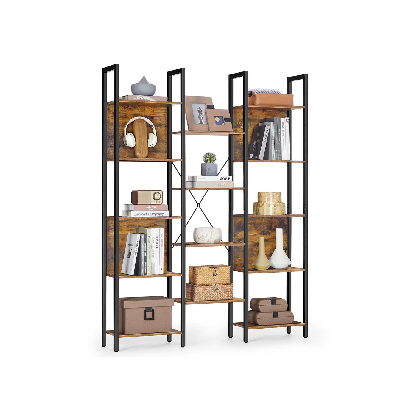 Large Bookshelf with 14 Storage Shelves - Image 5