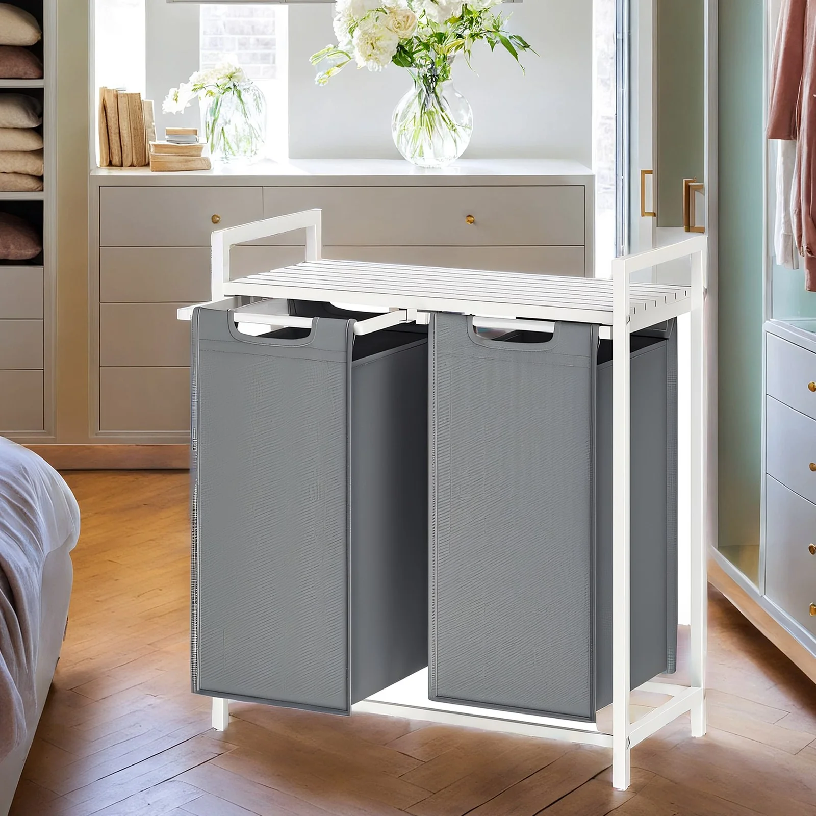 Laundry Hamper, Laundry Basket, Laundry Sorter with 2 Removable Bags - Image 3