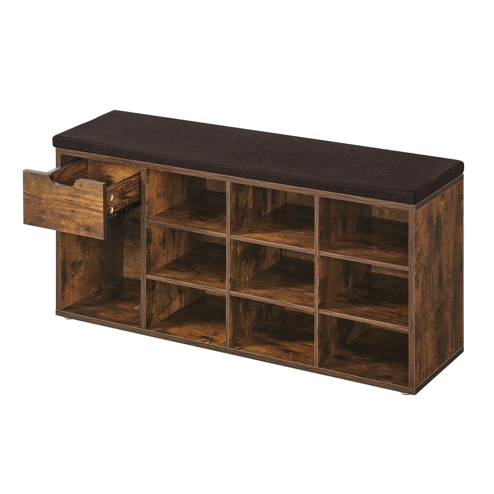 Open Compartments Shoe Bench