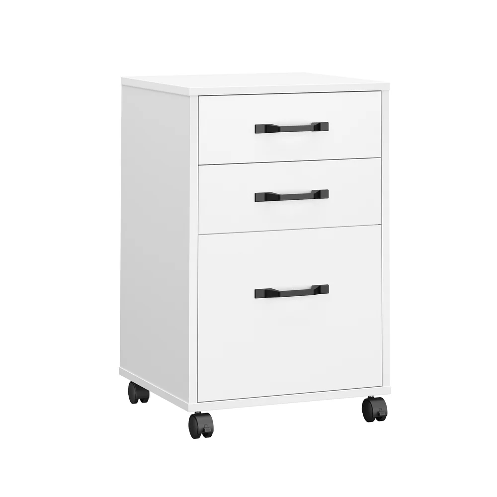 Rolling File Cabinet with 3 Drawers and Wheels - Image 4