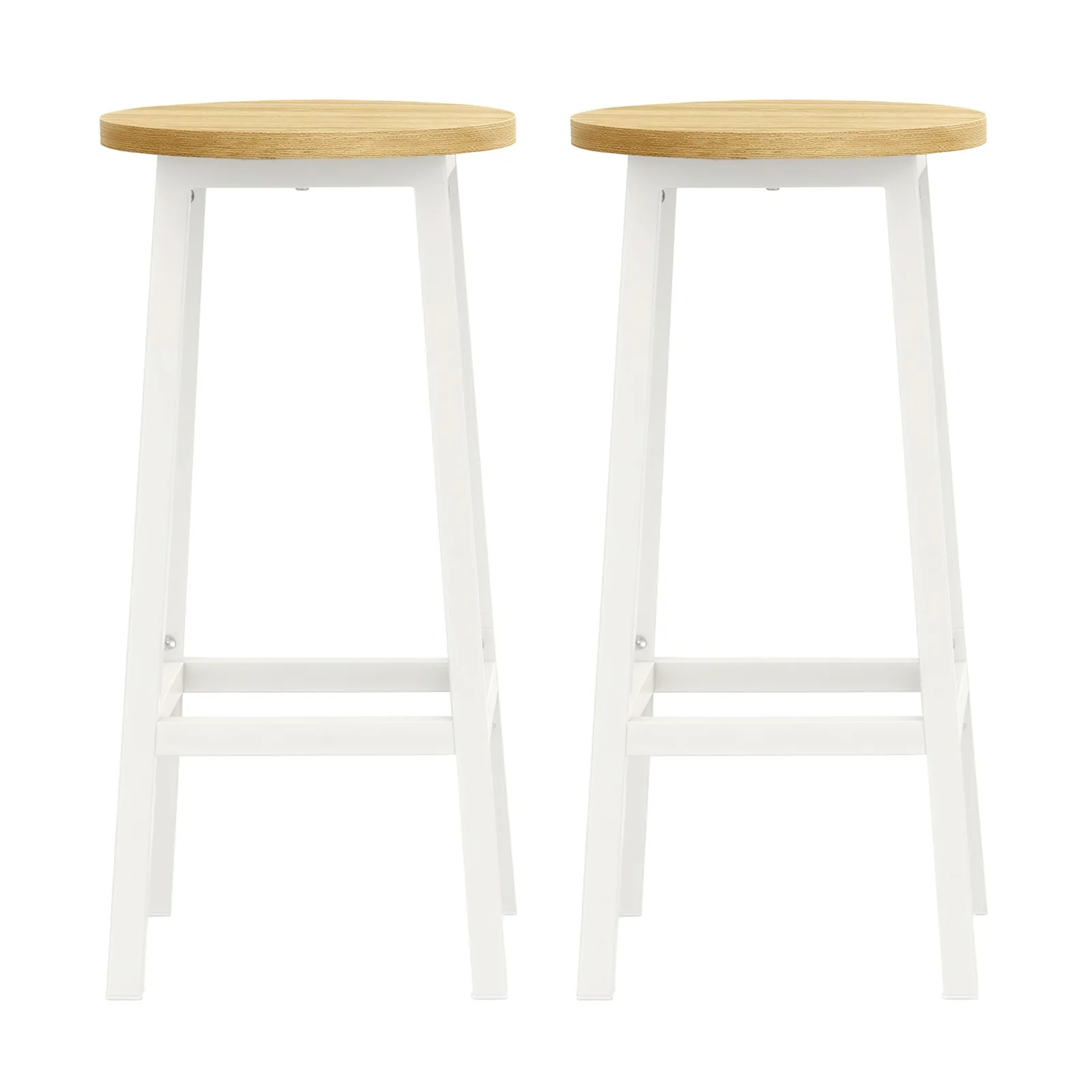 Bar Stools Set of 2, Kitchen Stools, Bar Chairs Footrest