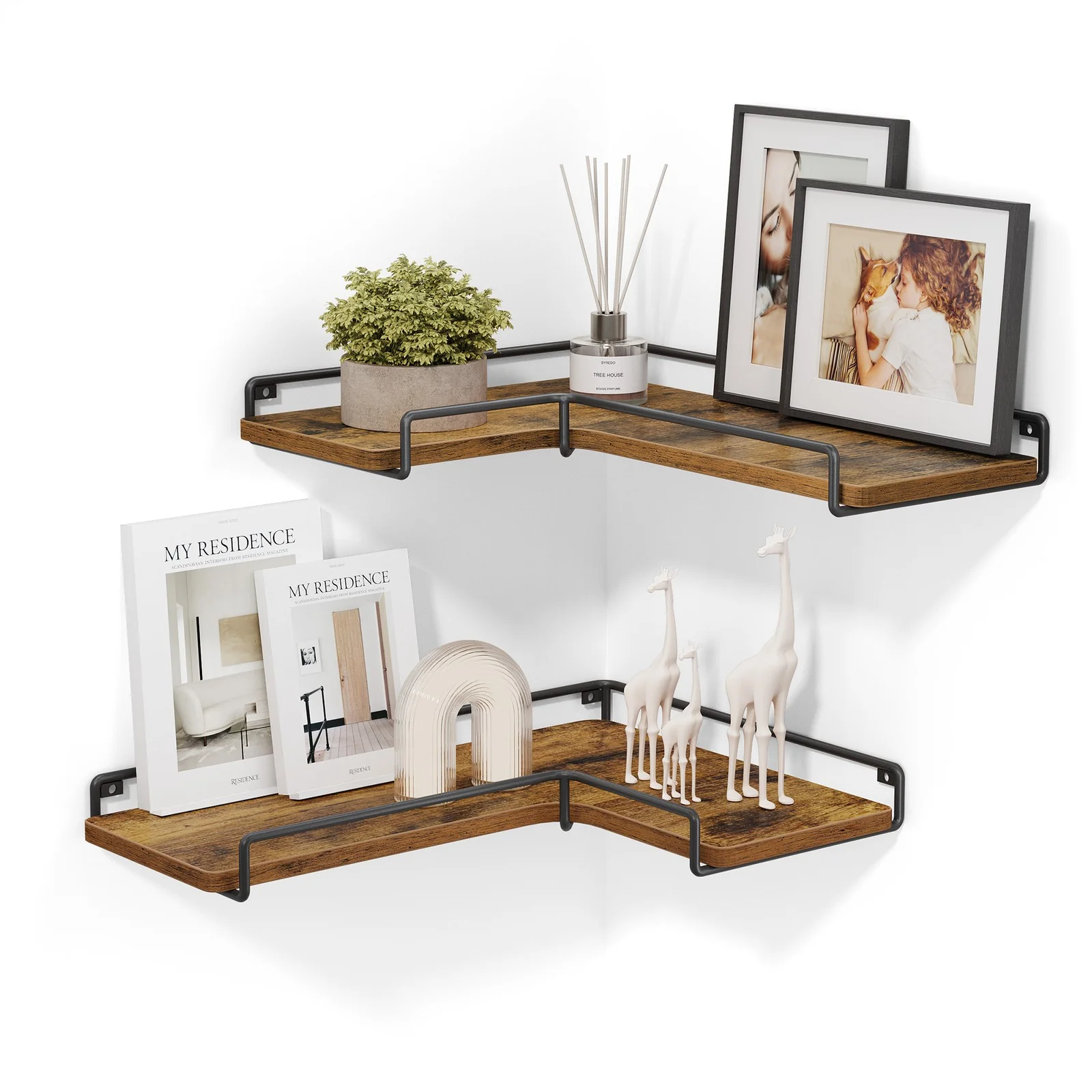 Set of 2 L-Shaped Floating Shelves - Image 4