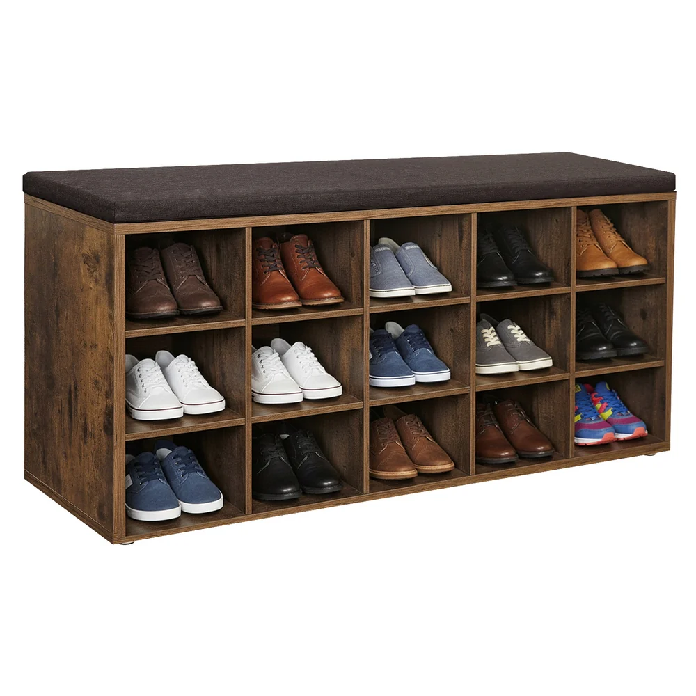 Shoe Storage Bench with 15 Compartments - Image 2