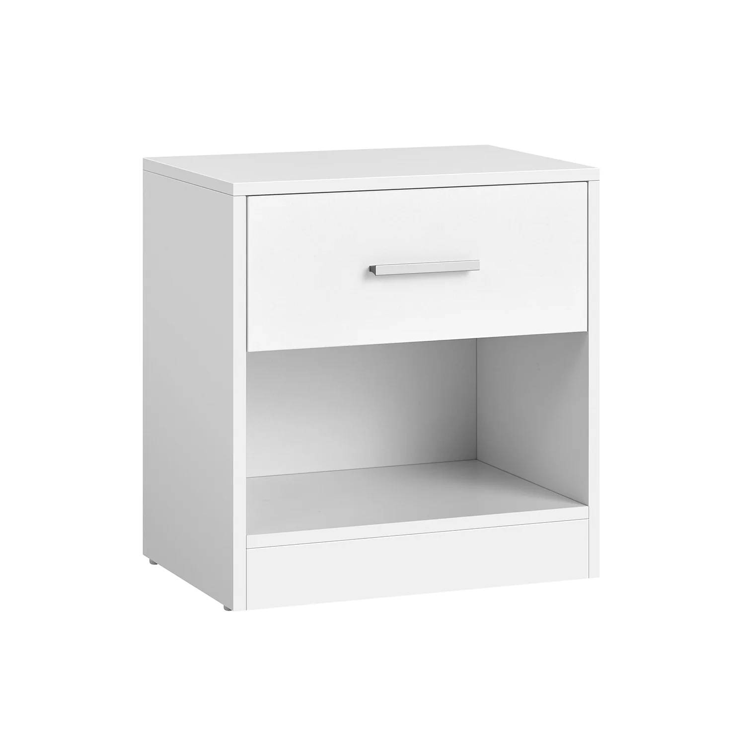 Bedside Table with Open Compartment and Drawer - Image 2