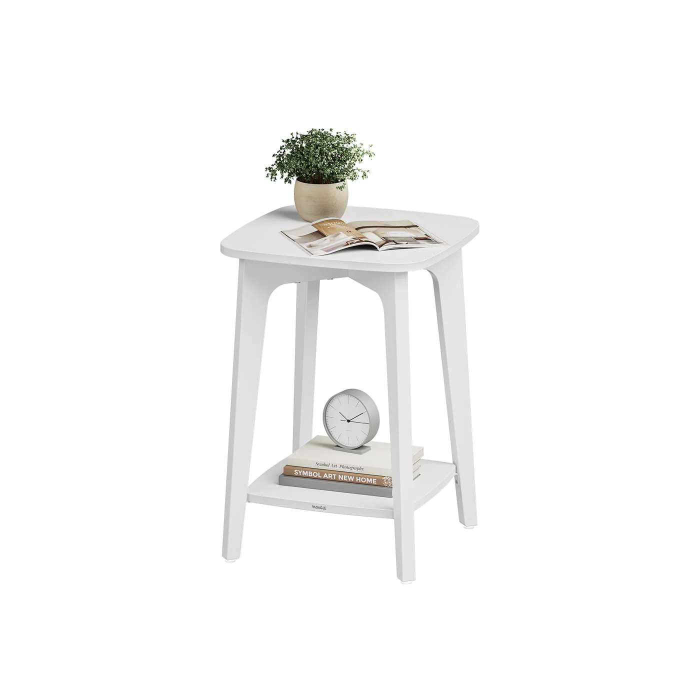 Side table with lower shelf