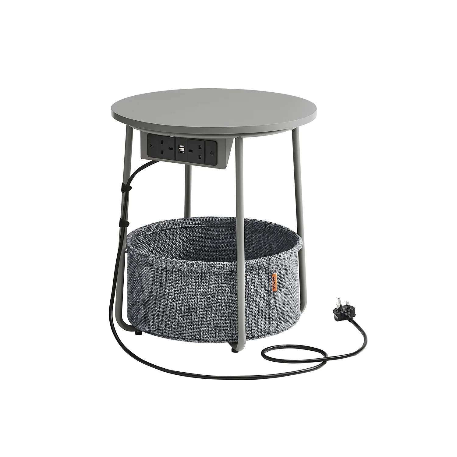 Side Table with Power Outlets - Image 3