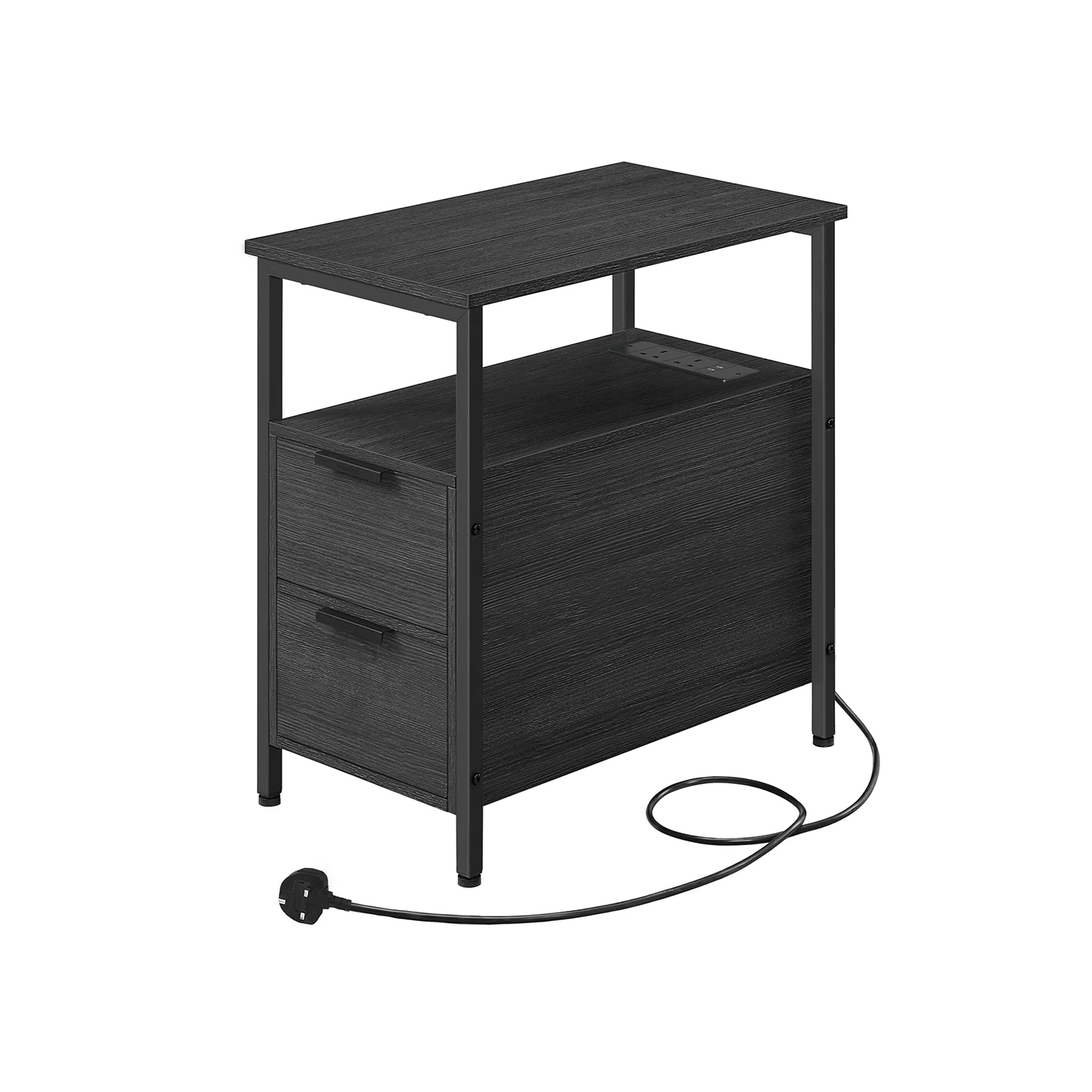 Slim Side Table with Charging Station - Image 2