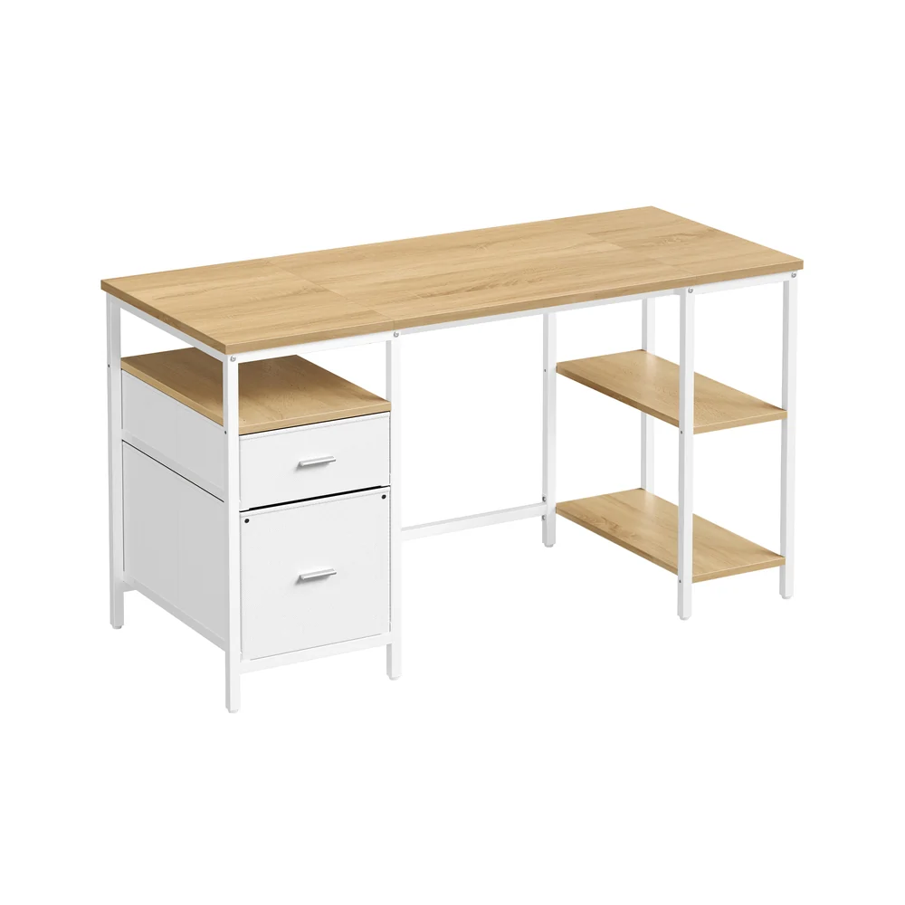 Computer Desk with Shelves and Drawers for Home Office and Living Room - Image 3