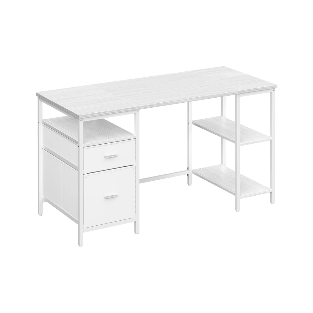 Computer Desk with Shelves and Drawers for Home Office and Living Room - Image 4