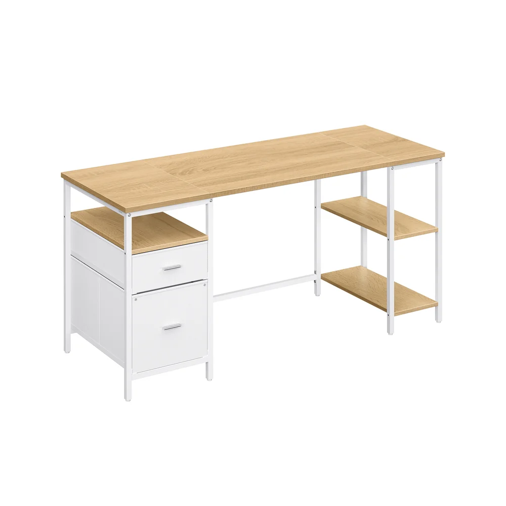 Computer Desk with Shelves and Drawers for Home Office and Living Room - Image 5