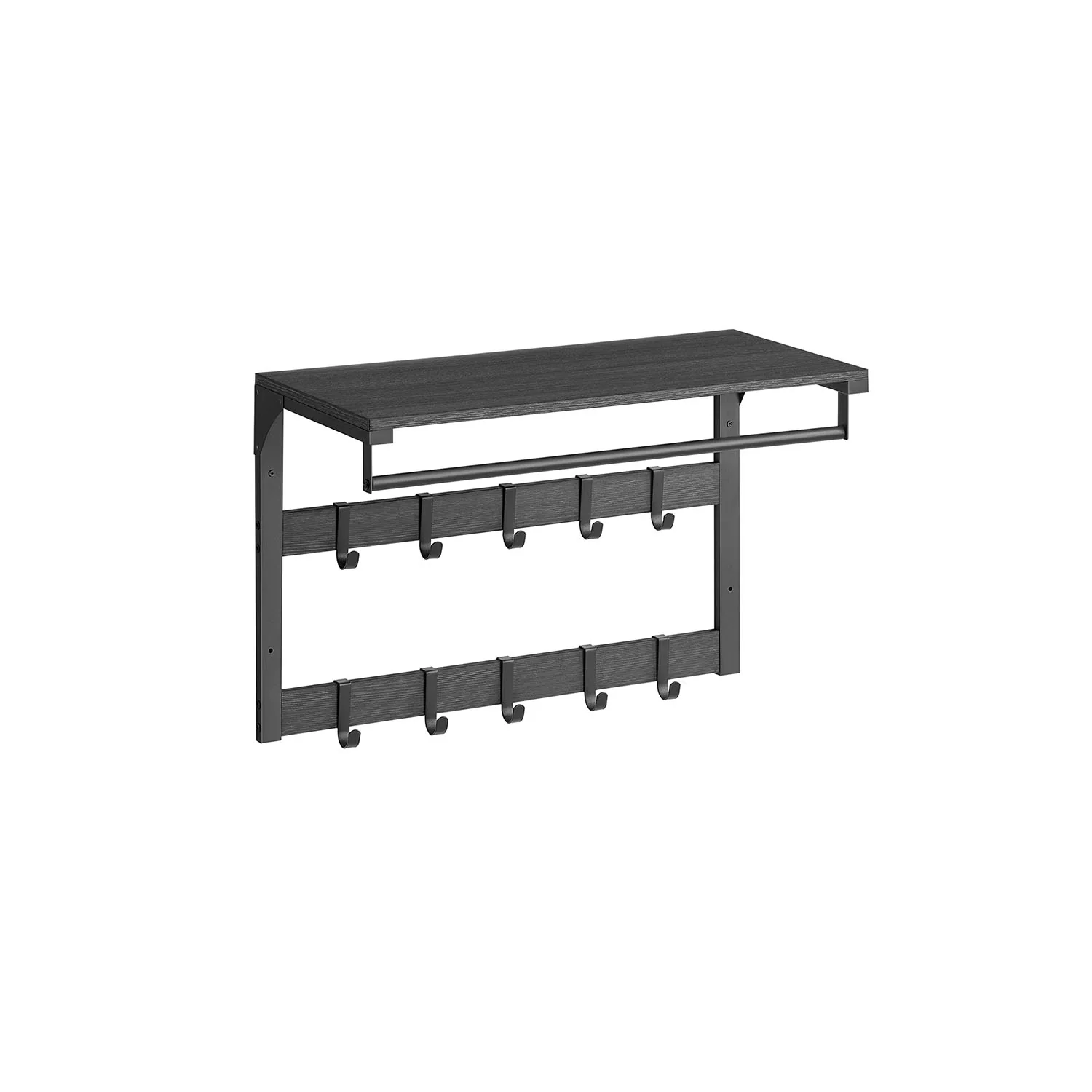 Wall-Mounted Coat Rack with 10 Removable Hooks - Image 5