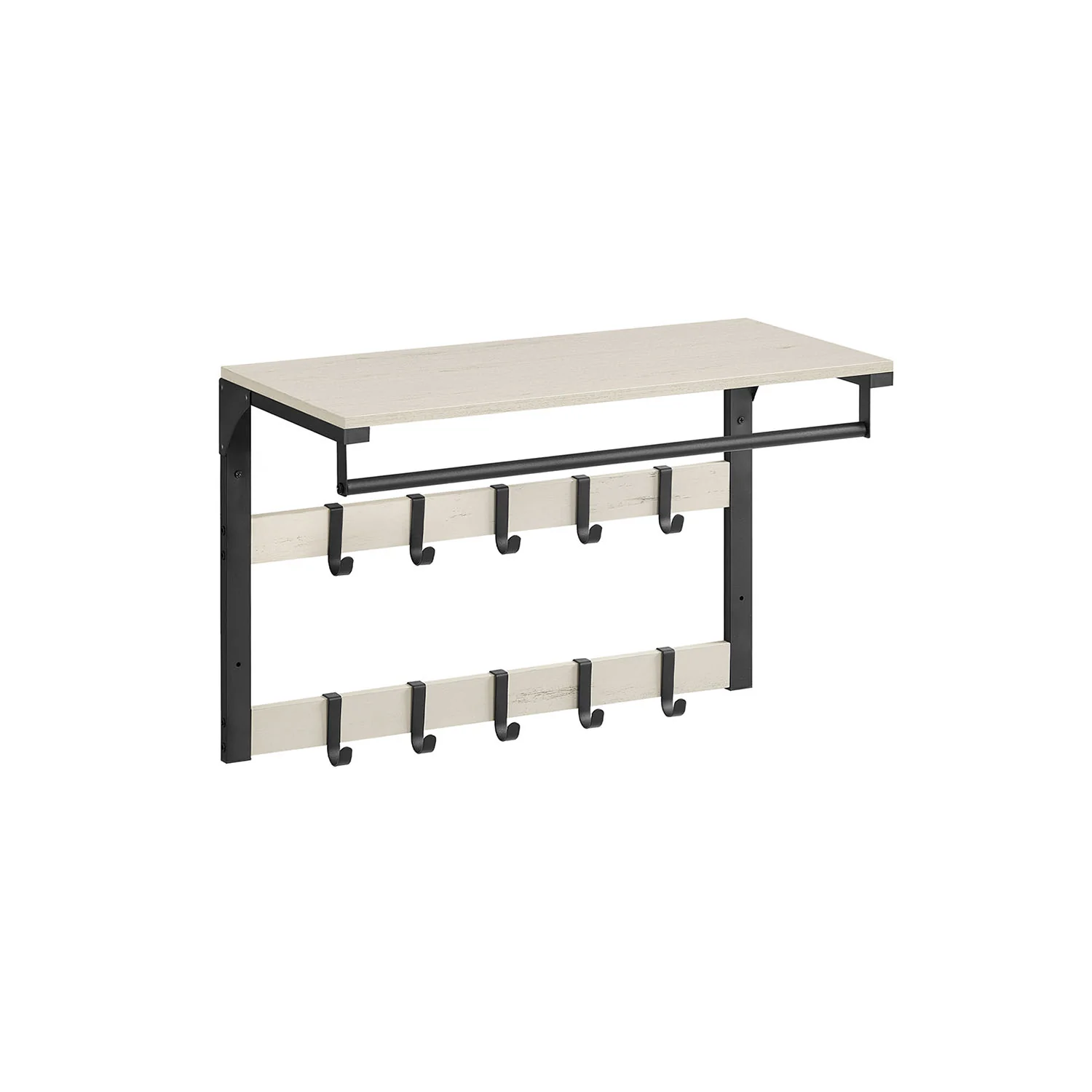 Wall-Mounted Coat Rack with 10 Removable Hooks - Image 6